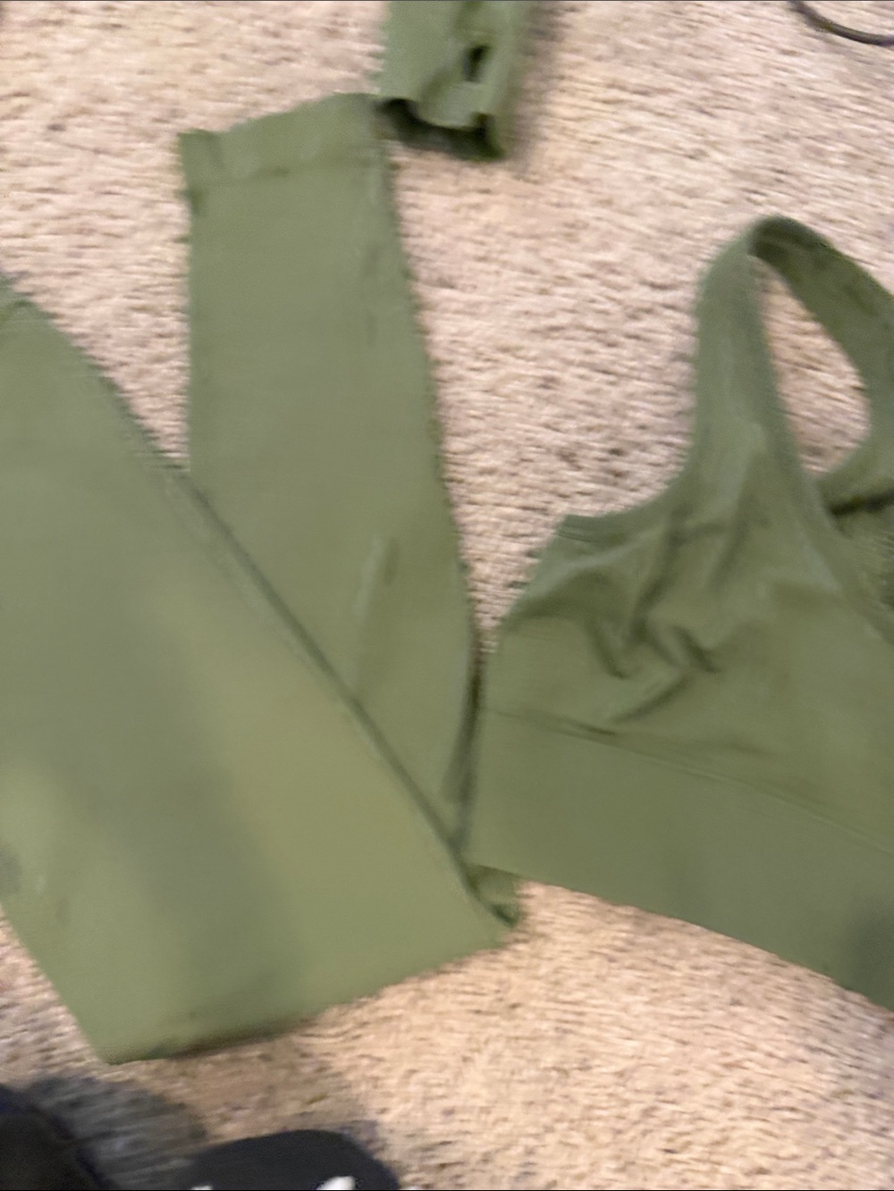 JoyLab Olive Green 3-Piece Activewear Set - Jacket, Sports Bra & Leggings - Picture 2 of 5